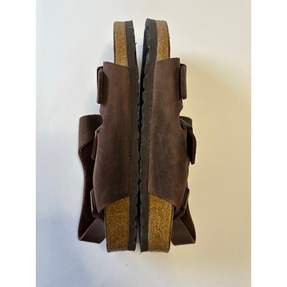 Birkenstock Milano Sandals Oiled Leather HABANA Size 11 - Picture 5 of 7